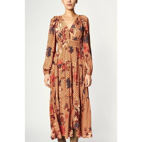 ulla johnson linnea silk dress garden rose US8 - Picture 3 of 12
